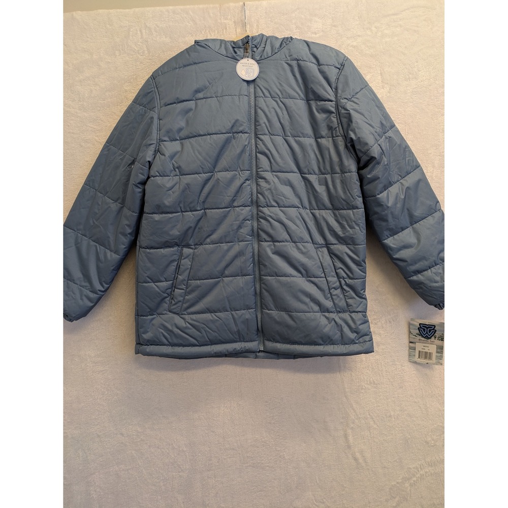 Whales Tail Boys Puffer Jacket‎ Size 18 Blue Water Wind Resistant NWT